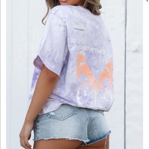 SOLD OUT NWT WHITE FOX lilac butterfly tee!!